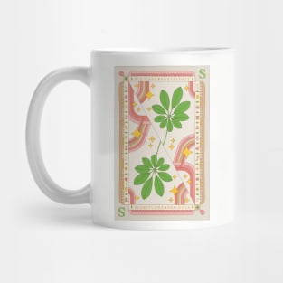 Schefflera Abricola Umbrella Plant Illustration with Playing Card Design for Plant Mom Plant Daddy Mug